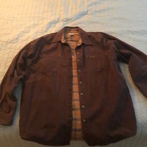 Carhartt washed canvas shirt jacket